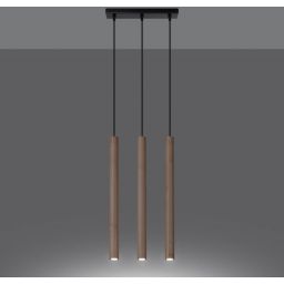 Sollux Lighting Pastelo lampa wisząca 3x8W drewno SL.1267