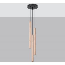 Sollux Lighting Pastelo lampa wisząca 3x8W drewno SL.1268