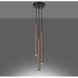 Sollux Lighting Pastelo lampa wisząca 3x8W drewno SL.1268