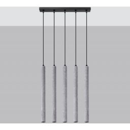 Sollux Lighting Pastelo lampa wisząca 5x8W beton SL.1274