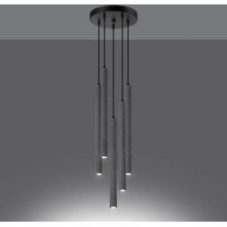 Sollux Lighting Pastelo lampa wisząca 5x8W beton SL.1275