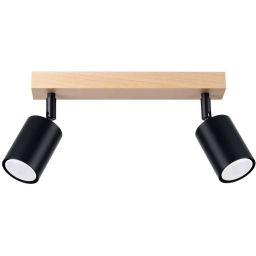 Sollux Lighting Verdo lampa podsufitowa 2x10W czarny SL.1291