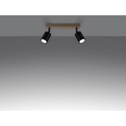 Sollux Lighting Verdo lampa podsufitowa 2x10W czarny SL.1291