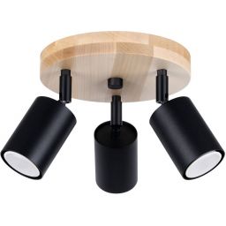 Sollux Lighting Verdo lampa podsufitowa 3x10W czarny SL.1292