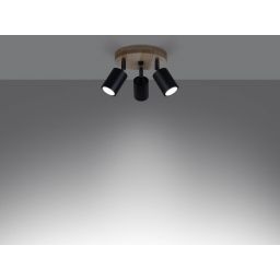 Sollux Lighting Verdo lampa podsufitowa 3x10W czarny SL.1292