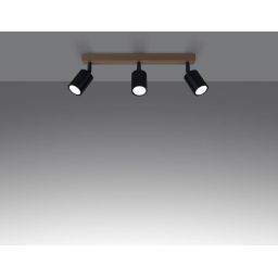 Sollux Lighting Verdo lampa podsufitowa 3x10W czarny SL.1293