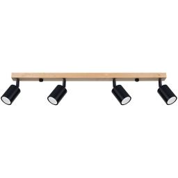 Sollux Lighting Verdo lampa podsufitowa 4x10W czarny SL.1294