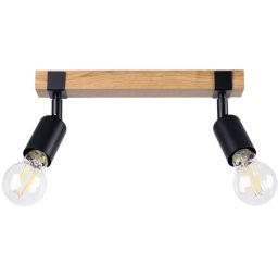Sollux Lighting Zuca lampa podsufitowa 2x15W czarny SL.1296