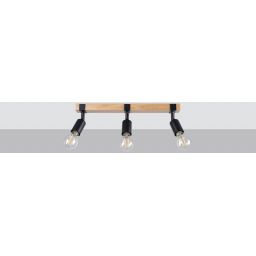 Sollux Lighting Zuca lampa podsufitowa 3x15W czarny SL.1297