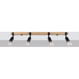 Sollux Lighting Zuca lampa podsufitowa 4x15 W czarna SL.1298