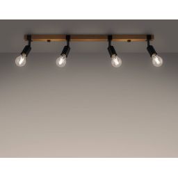 Sollux Lighting Zuca lampa podsufitowa 4x15 W czarna SL.1298