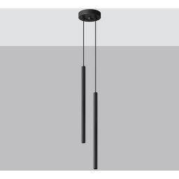 Sollux Lighting Pastelo lampa wisząca 2x8 W czarna SL.1304
