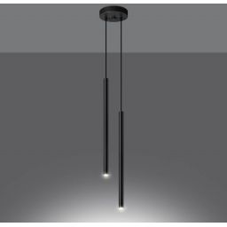 Sollux Lighting Pastelo lampa wisząca 2x8 W czarna SL.1304