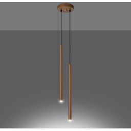 Sollux Lighting Pastelo lampa wisząca 2x8W złoty SL.1305