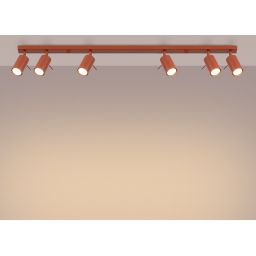 Sollux Lighting Ring lampa podsufitowa 6x10 W czerwona SL.1511
