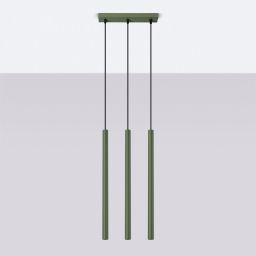 Sollux Lighting Pastelo lampa wisząca 3x8 W zielona SL.1521