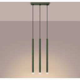 Sollux Lighting Pastelo lampa wisząca 3x8 W zielona SL.1521