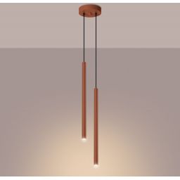 Sollux Lighting Pastelo lampa wisząca 2x8 W czerwona SL.1525