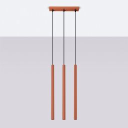 Sollux Lighting Pastelo lampa wisząca 3x8 W czerwona SL.1526