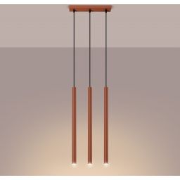 Sollux Lighting Pastelo lampa wisząca 3x8 W czerwona SL.1526