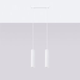 Sollux Lighting Karbon lampa wisząca 2x10 W biała SL.1536