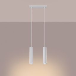 Sollux Lighting Karbon lampa wisząca 2x10 W biała SL.1536