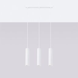 Sollux Lighting Karbon lampa wisząca 3x10 W biała SL.1537