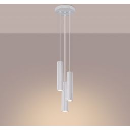 Sollux Lighting Karbon lampa wisząca 3x10 W biała SL.1538