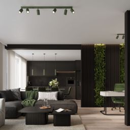 Sollux Lighting Karbon lampa podsufitowa 4x10 W zielona SL.1622