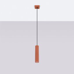 Sollux Lighting Karbon lampa wisząca 1x10 W czerwona SL.1630