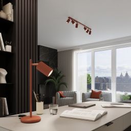 Sollux Lighting Karbon lampa wisząca 1x10 W czerwona SL.1630