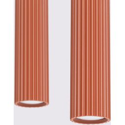 Sollux Lighting Karbon lampa wisząca 2x10 W czerwona SL.1631