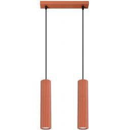 Sollux Lighting Karbon lampa wisząca 2x10 W czerwona SL.1631