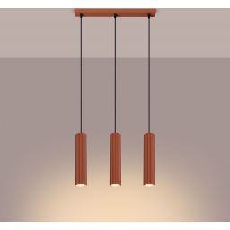 Sollux Lighting Karbon lampa wisząca 3x10 W czerwona SL.1632