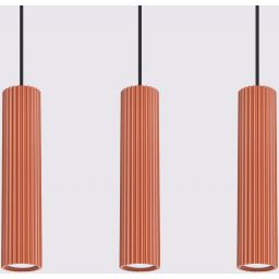 Sollux Lighting Karbon lampa wisząca 3x10 W czerwona SL.1632