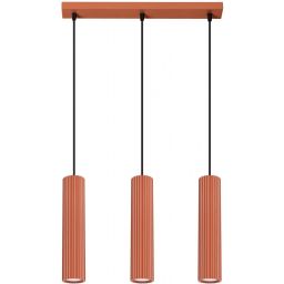 Sollux Lighting Karbon lampa wisząca 3x10 W czerwona SL.1632