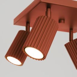 Sollux Lighting Karbon lampa podsufitowa 4x10 W czerwona SL.1640