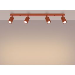 Sollux Lighting Karbon lampa podsufitowa 4x10 W czerwona SL.1641