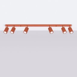 Sollux Lighting Karbon lampa podsufitowa 6x10 W czerwona SL.1642