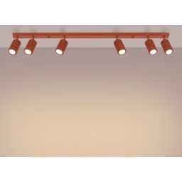 Sollux Lighting Karbon lampa podsufitowa 6x10 W czerwona SL.1642