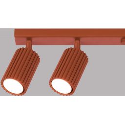 Sollux Lighting Karbon lampa podsufitowa 6x10 W czerwona SL.1642