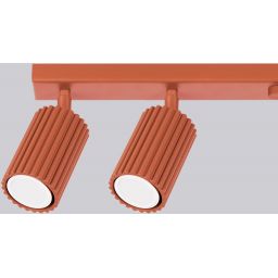 Sollux Lighting Karbon lampa podsufitowa 6x10 W czerwona SL.1642