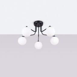 Sollux Lighting Astral lampa podsufitowa 5x8 W biała-czarna SL.1663