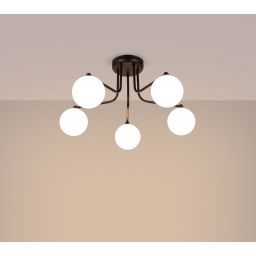 Sollux Lighting Astral lampa podsufitowa 5x8 W biała-czarna SL.1663