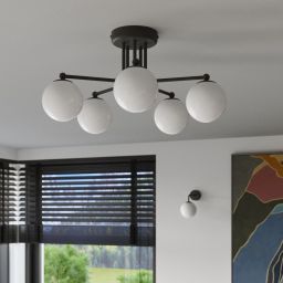 Sollux Lighting Astral lampa podsufitowa 5x8 W biała-czarna SL.1663