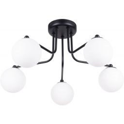 Sollux Lighting Astral lampa podsufitowa 5x8 W biała-czarna SL.1663