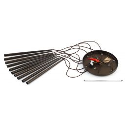 TK Lighting Piano lampa wisząca 10x8 W brązowa 10114