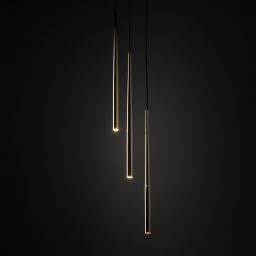 TK Lighting Piano lampa wisząca 3x8 W czarna-złota 10117