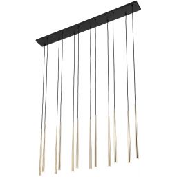 TK Lighting Piano lampa wisząca 12x8 W czarna-złota 10119