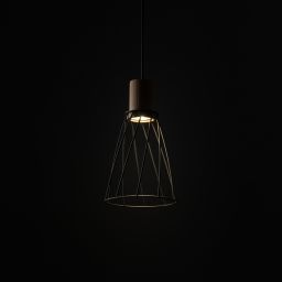 TK Lighting Modesto lampa wisząca 1x10 W czarna-drewno 10155